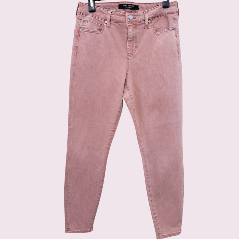 Liverpool denim mauve hugger skinny jeans